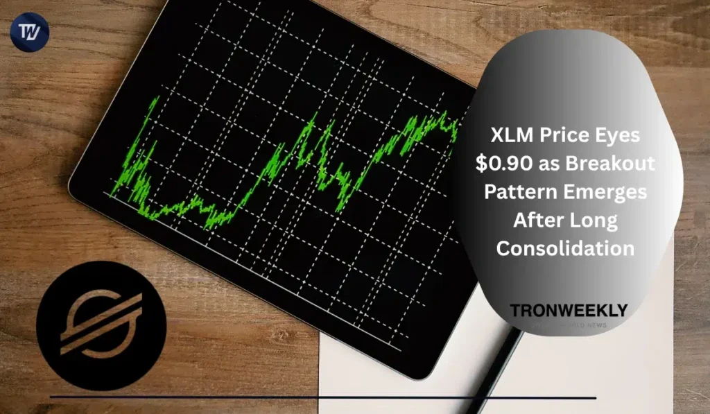 Latest XLM Price Eyes $0.90 as Breakout Pattern Emerges After Long Consolidation in Cryptocurrency